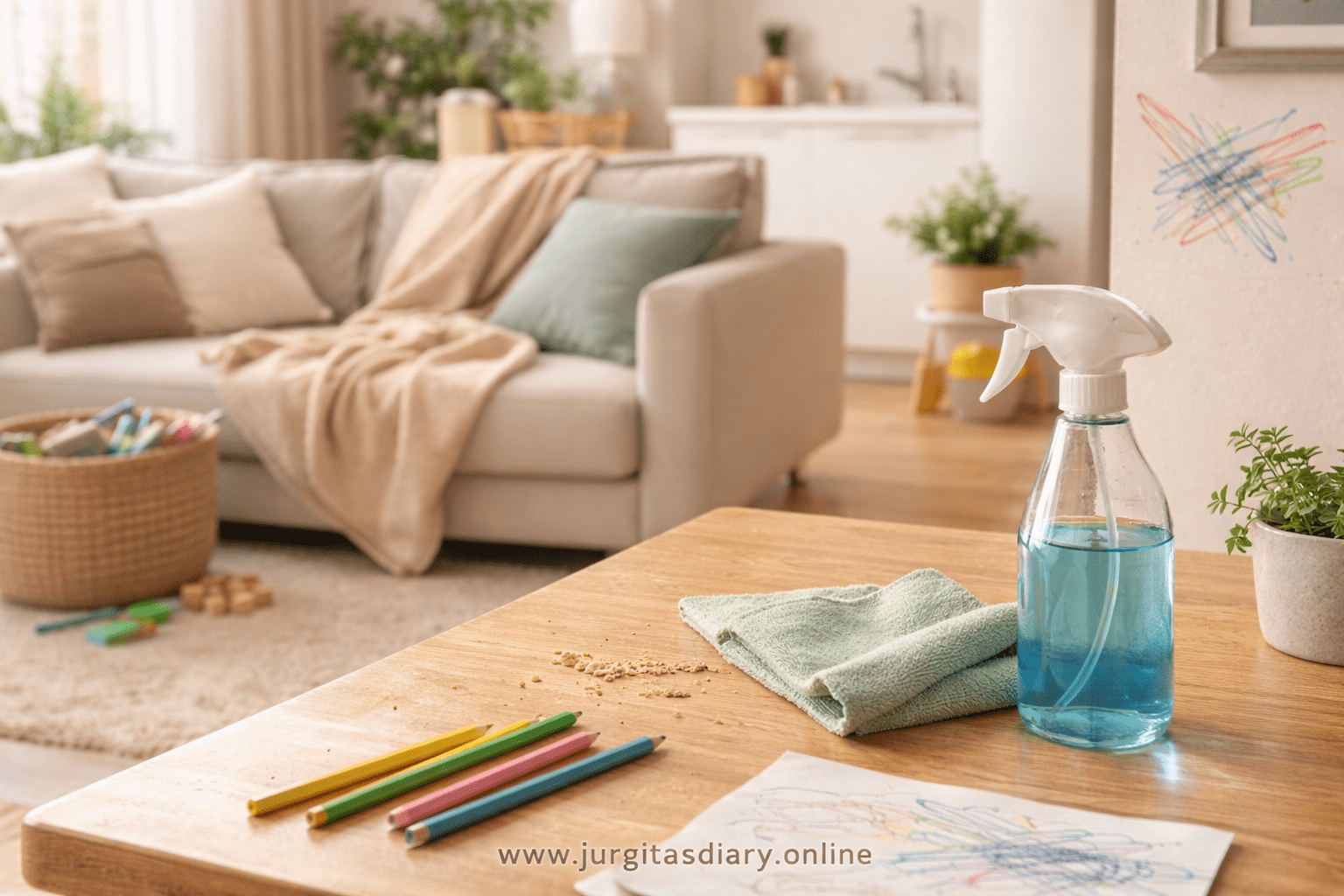 Filzstiftflecken, Fr&uuml;hst&uuml;ckskr&uuml;meln, Reinigungstipps f&uuml;r Mamas, in kleine Wohnung mit Kindern